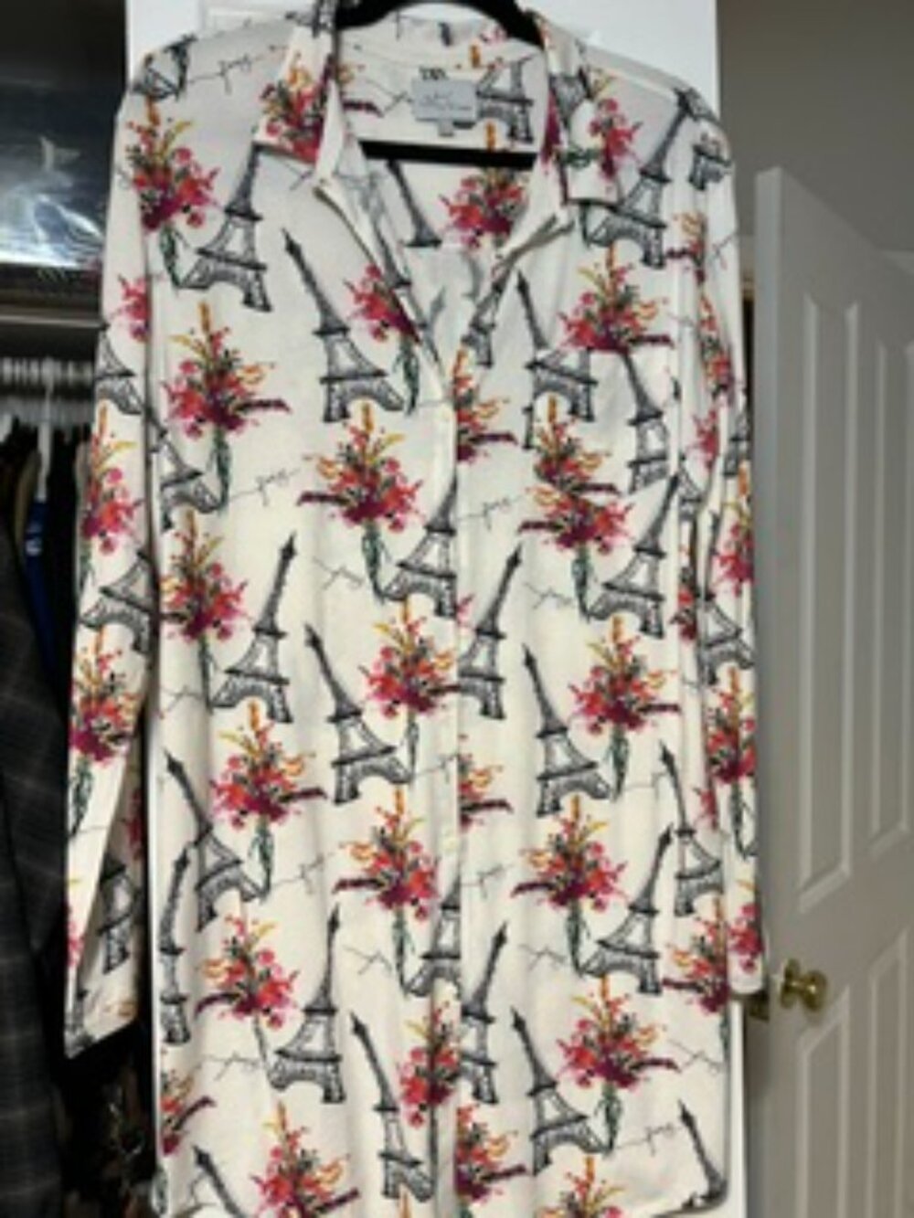 NWOT Cat's Pajamas Women's Sleepshirt in Paris Print Size Large